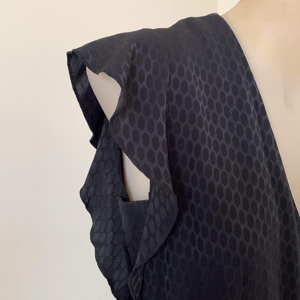 Jigsaw black midi wrap around dress - Picture 3 of 10